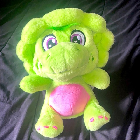 Green Dinosaur Barney Plush Toy - Picture 1 of 4
